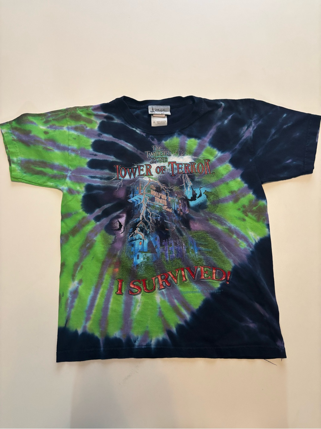 Vintage The Twilight Zone, Tower Of Terror Disney Parks Tie Dye Swirl Shirt